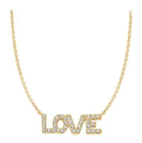 Crislu 18" Pave Love Necklace 3012247N16CZ