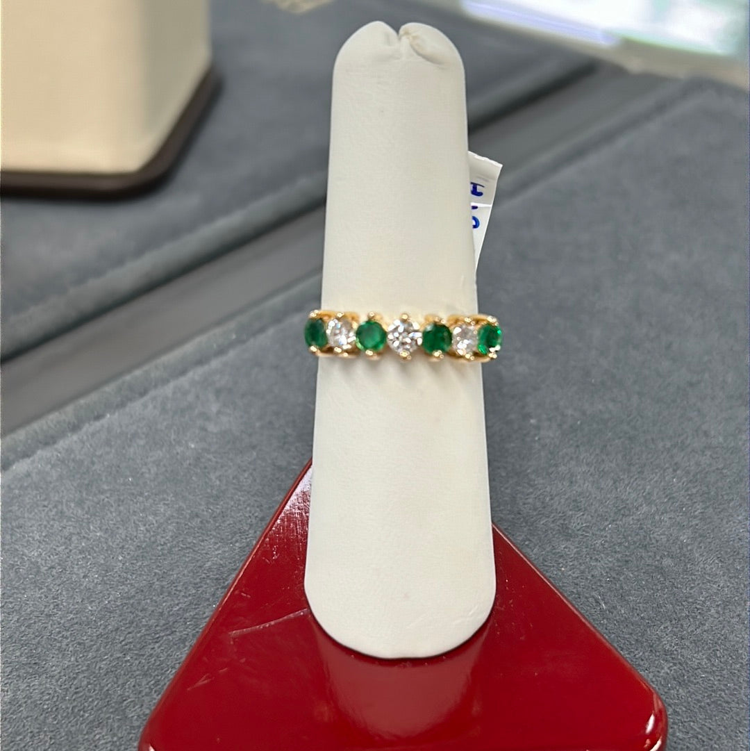 Emerald and Diamond Ring