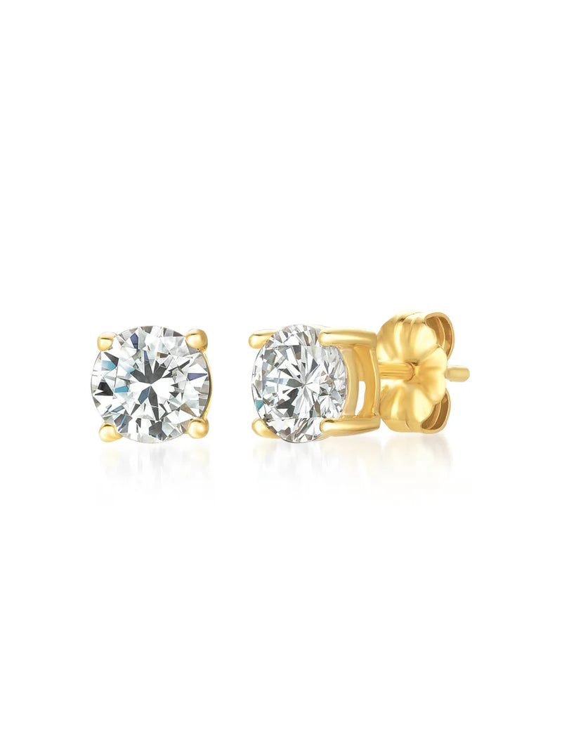 Crislu 4.00cttw Brilliant Stud Earrings in Gold 300168E00CZ