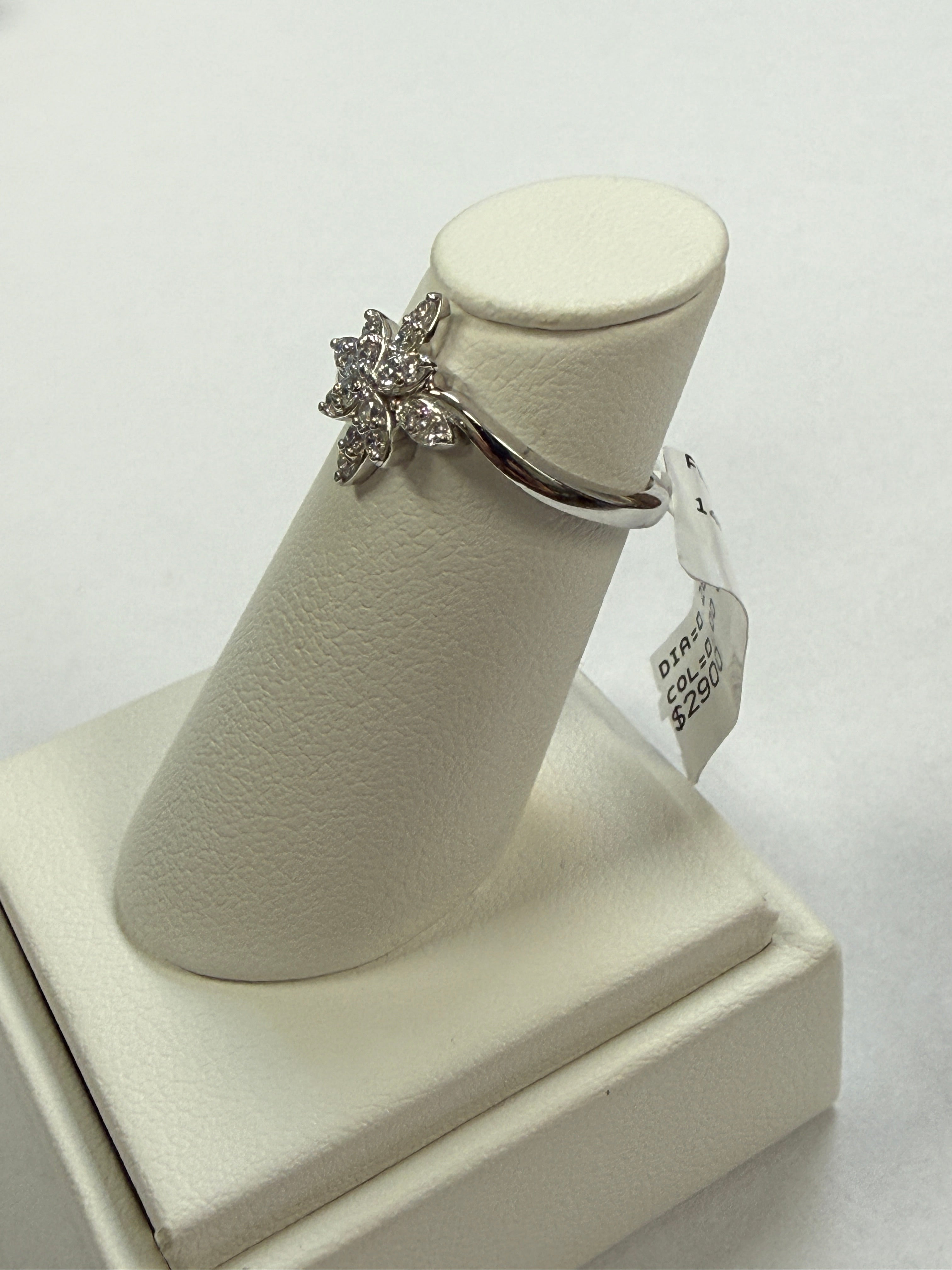 14K White Gold Diamond Ring. FRG002706AWD