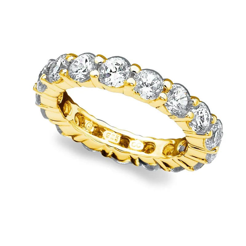 Crislu Medium Brilliant Cut Eternity Band in Gold 306571R70CZ