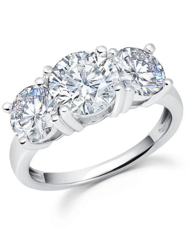 4.00cttw Classic Platinum Three Stone Ring 902282R70CZ