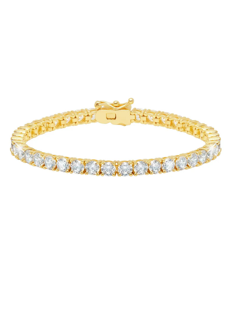 Crislu 4mm Large Brilliant Tennis Bracelet in Gold 10.30cttw 302422B75CZ