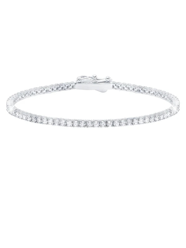 2.40cttw Classic Small Brilliant Tennis Bracelet Finished in Pure Platinum 905351B65CZ
