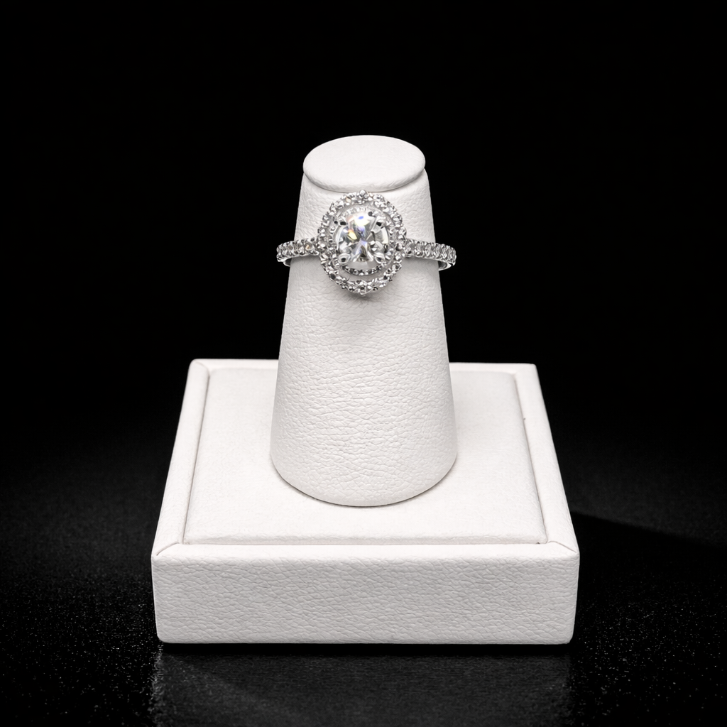 14K White Gold Diamond Ring