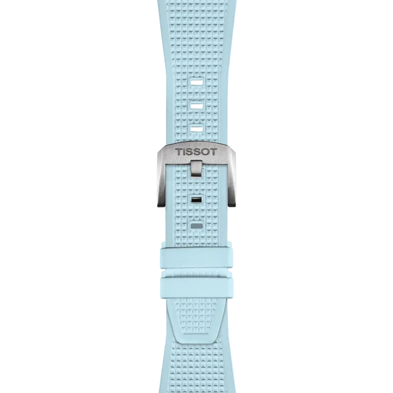 Tissot Official PRX Light Blue Rubber Strap |T852.050.985
