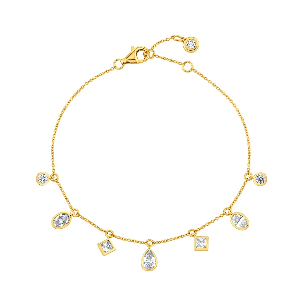 Crislu | Charmed Multi-Shape Charm Bracelet 3013277B70CZ