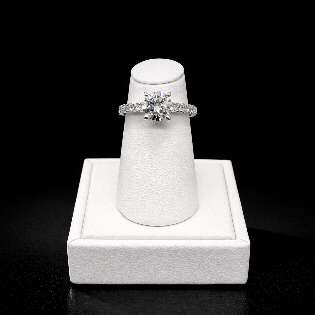 14K White Gold Diamond Ring