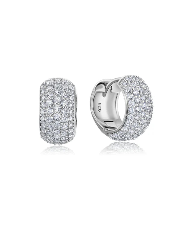 1.50cttw Pave Huggie Earrings in Platinum 9012463E00CZ
