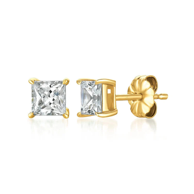 Crislu 1.50ct Princess Stud Earrings in Gold 302544E00CZ