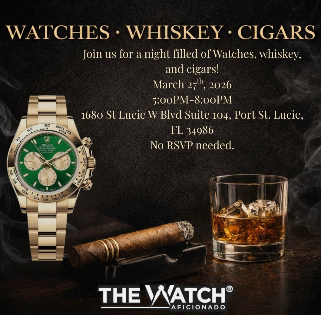 Watches. Whiskey. Cigars. An Evening of Refined Taste.