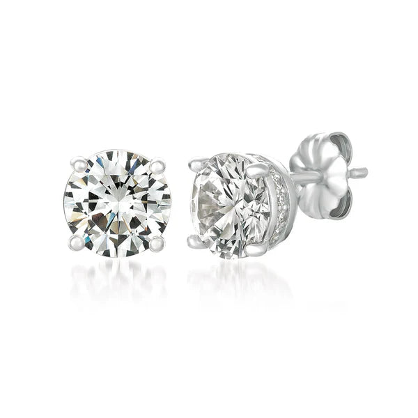 Crislu | 3.20cttw Royal Brilliant Cut Stud Earrings Finished in Pure Platinum 9011209E00CZ