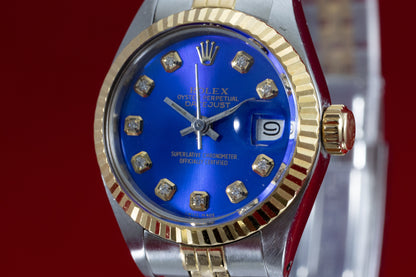 Pre Owned Rolex Datejust 6917 26mm. Aftermarket Diamond Dial