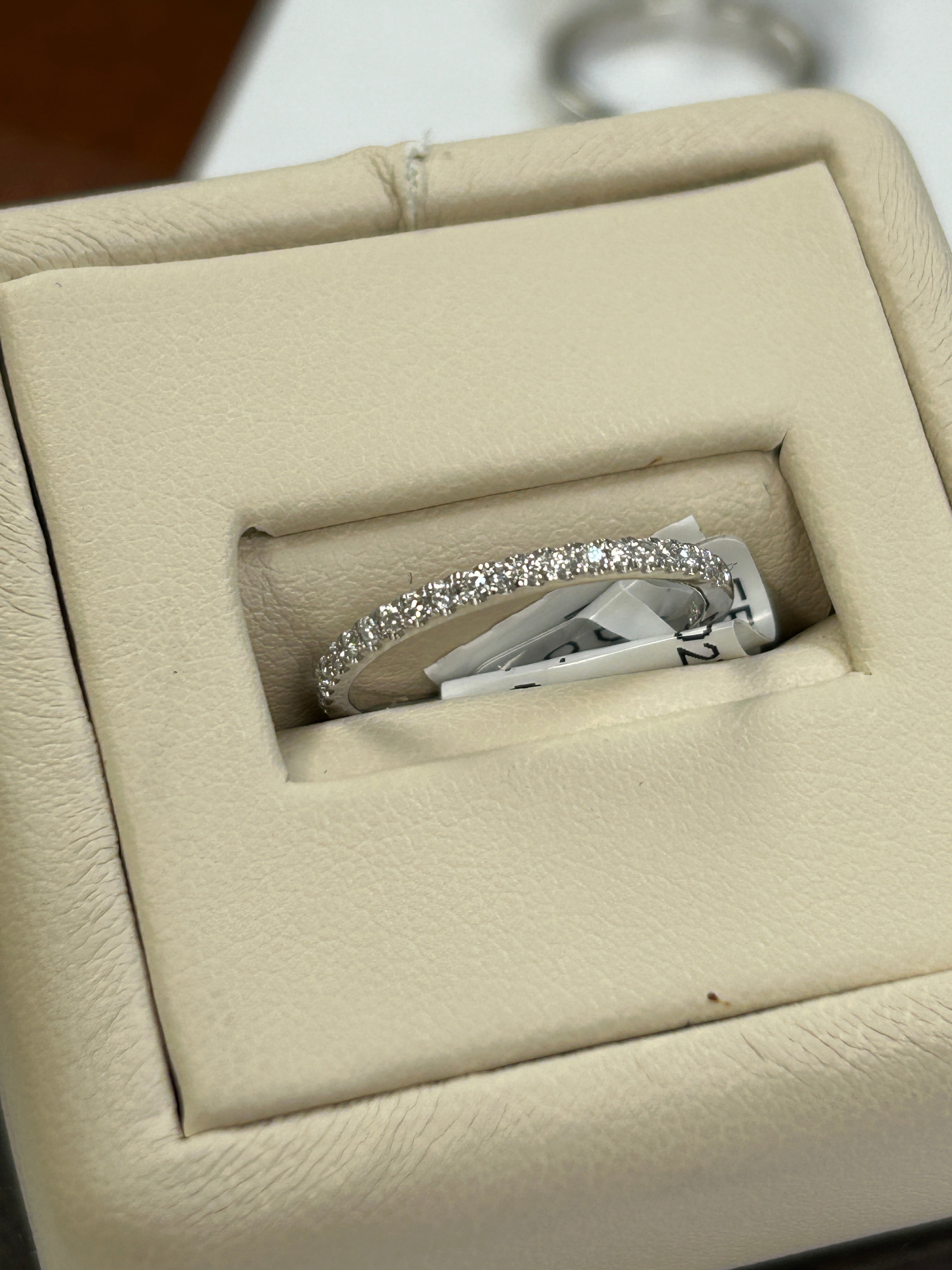 14K White Gold Diamond Wedding Band. FRG001027AWD