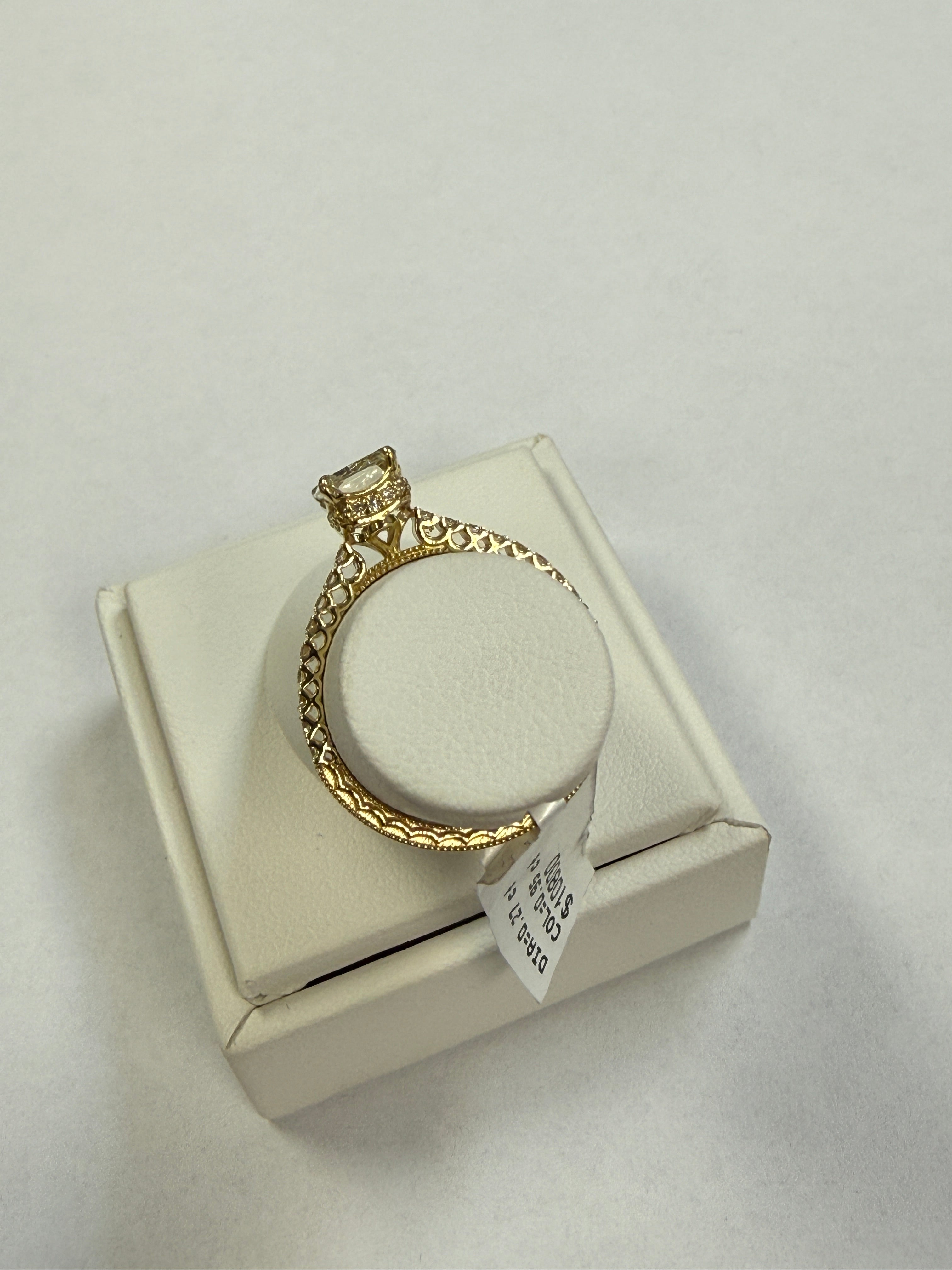 18k Yellow Gold Diamond Engagement Ring. FRG001438BYD