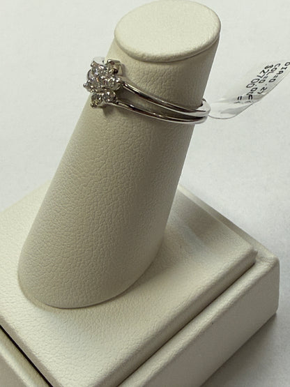 14K White Gold Diamond Ring. FRG002704AWD