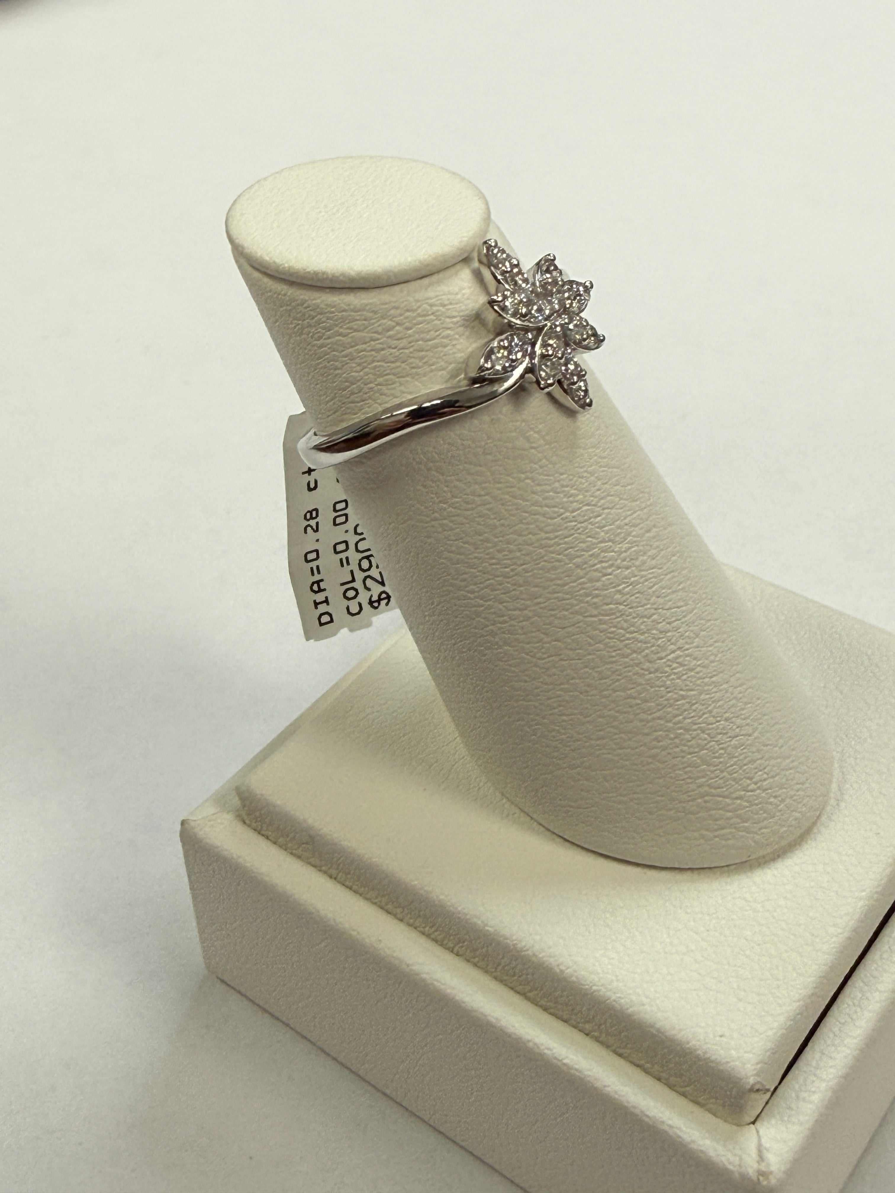 14K White Gold Diamond Ring. FRG002706AWD
