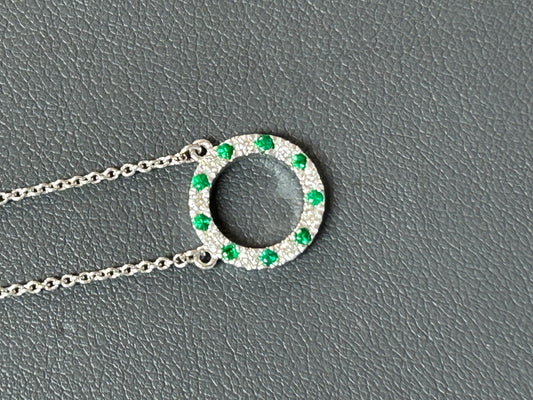 Diamond and Emerald Pendant- FPD002409AWDE