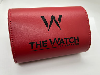 The Watch Aficionado Watch Roll- 2 Slot Red
