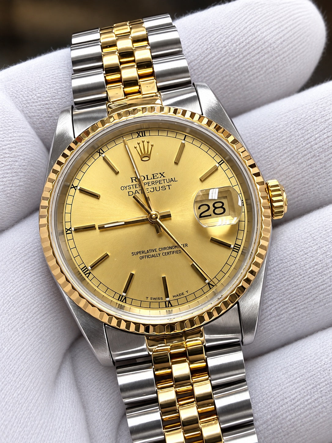 Pre Owned | Rolex Datejust 1989 36mm Champagne Dial
