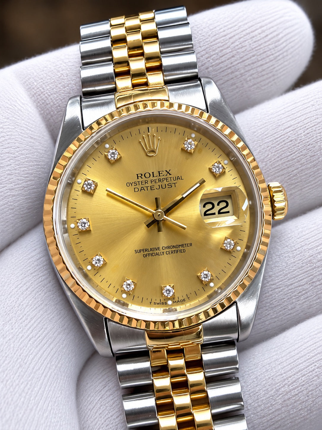 Pre Owned | Rolex Datejust Diamond Dial 1993