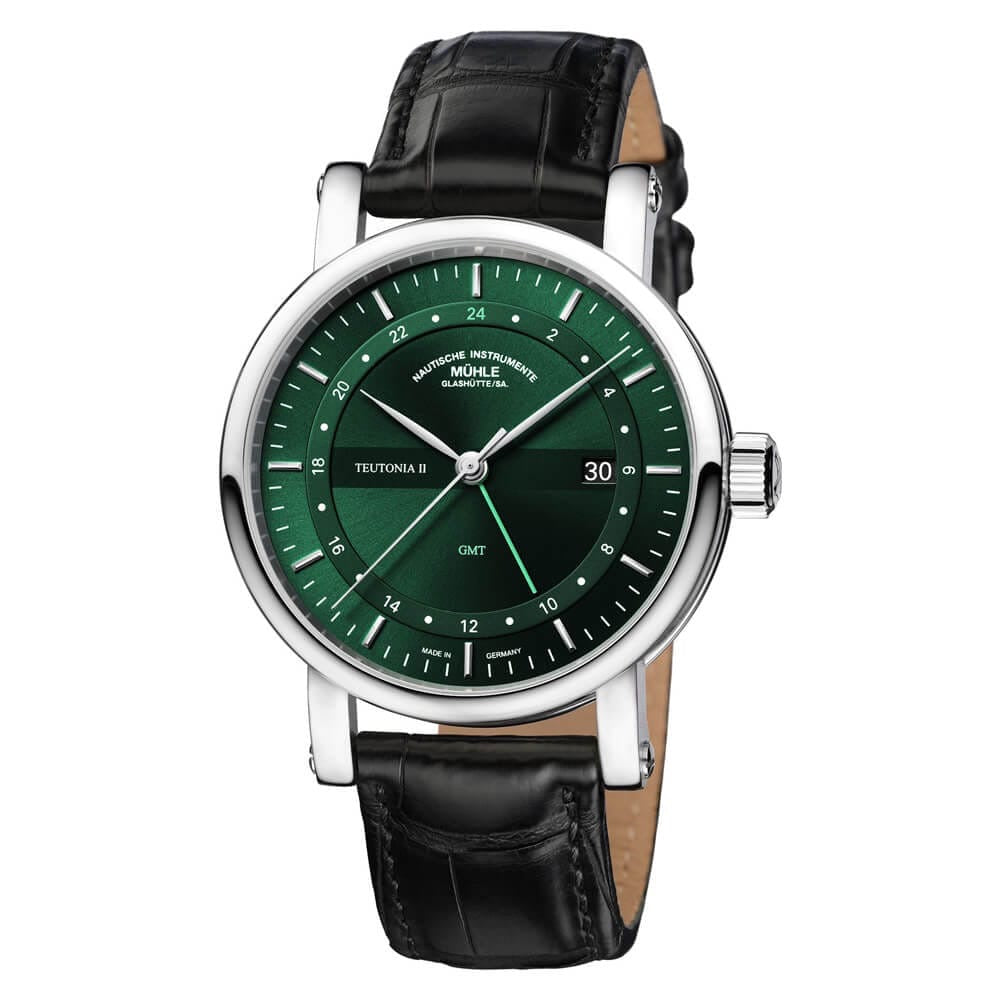 Mühle Glashütte Teutonia II GMT Green Dial | M1-33-96-LB-II