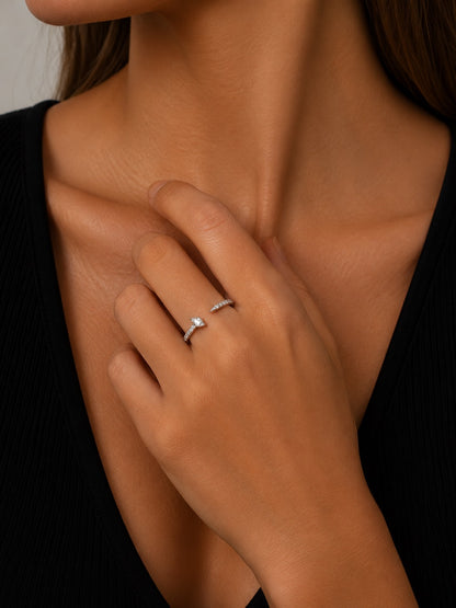 New Arrival! 14K Gold Diamond Open ring | FRG003849AWD