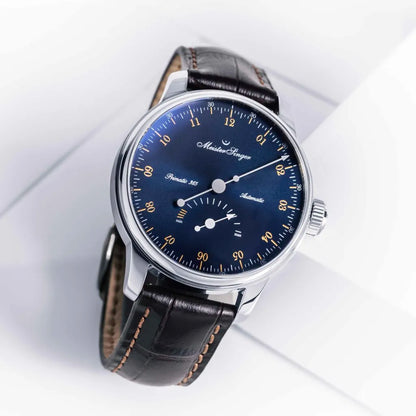 Meistersinger Primatic 365 - Sunburst steel blue with gold PR365917G