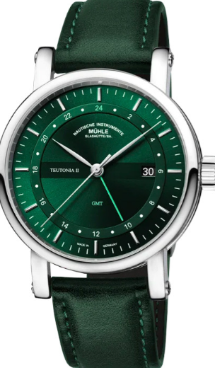 Mühle Glashütte Teutonia II GMT Green Dial M1-33-96-LB-II