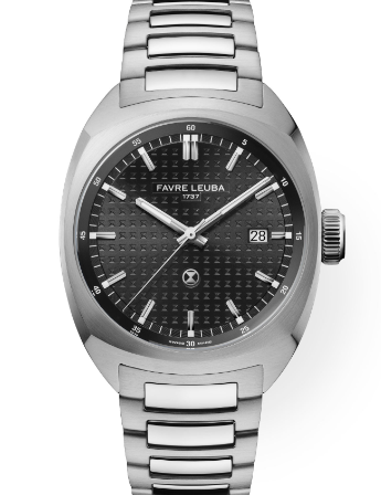 Favre Leuba 00.20102.102.01.200 Chief Date Black Dial on Bracelet