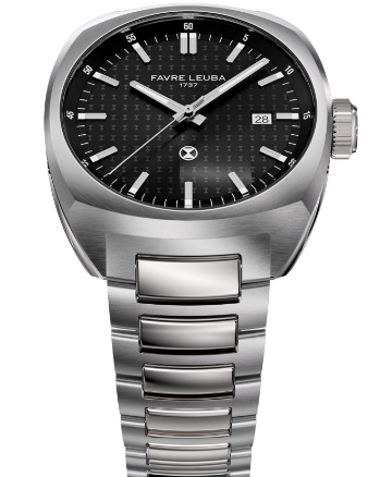 Favre Leuba 00.20102.102.01.200 Chief Date Black Dial on Bracelet