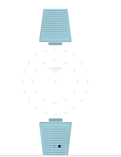 Tissot Official PRX Light Blue Rubber Strap |T852.050.985
