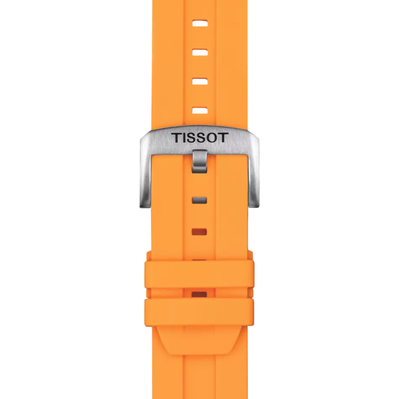 Tissot Official Orange Silicone Strap Lugs 22 mm T852.047.918