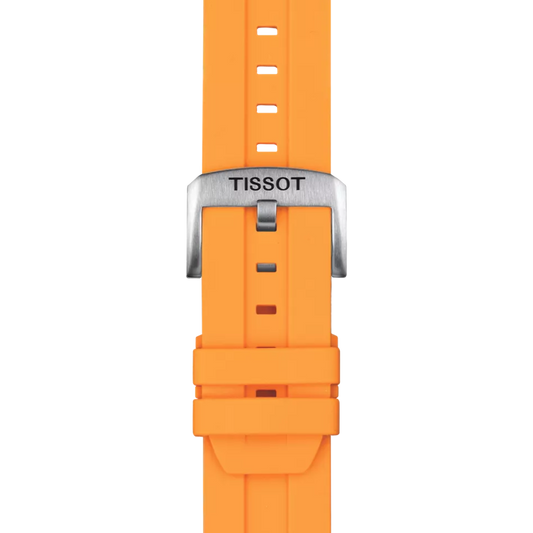 Tissot Official Orange Silicone Strap Lugs 22 mm T852.047.918