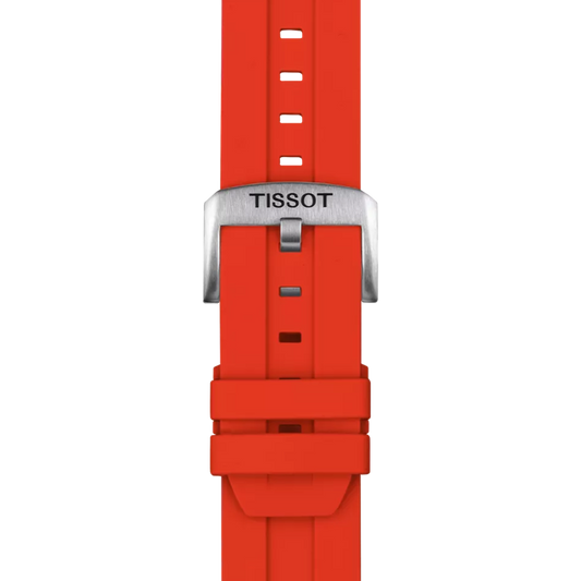 Tissot Official Red Silicone Strap Lugs 22 mm T852.047.920