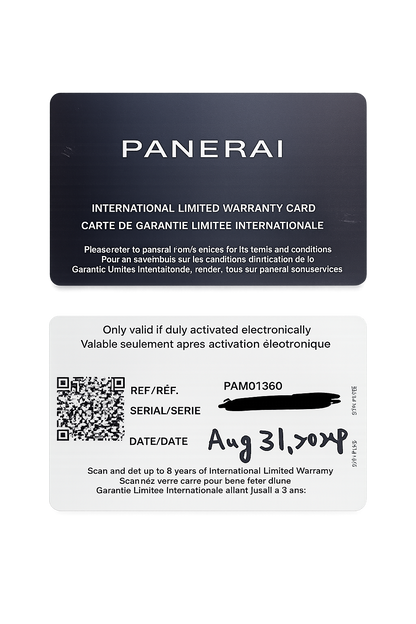 Panerai Luminor BiTempo - 44mm Brushed Steel Case - Black Dial