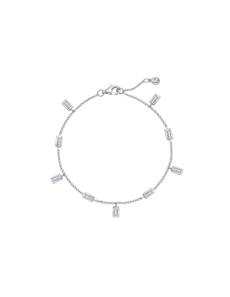 Crislu | Baguette Anklet Finished in Pure Platinum 9011573A95CZ