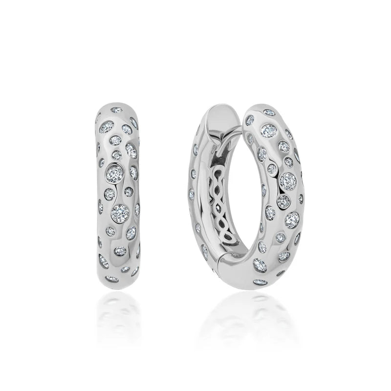 Crislu | Cascade Huggie Hoops Finished in Platinum  9013027E00CZ