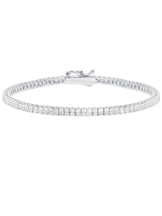 4.35cttw Classic Small Princess Tennis Bracelet Finished in Pure Platinum  905505B65CZ