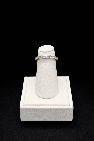 14k White Gold Diamond Wedding Band |TWA4231