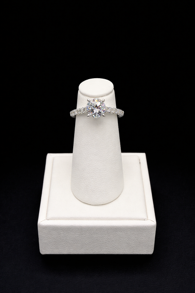 14K White Gold Diamond Engagement Semi-Mount | FRGB1006AWD