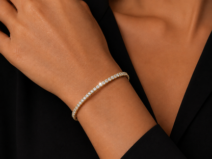 Flex Tennis Bracelet 14K Yellow Gold | 041726