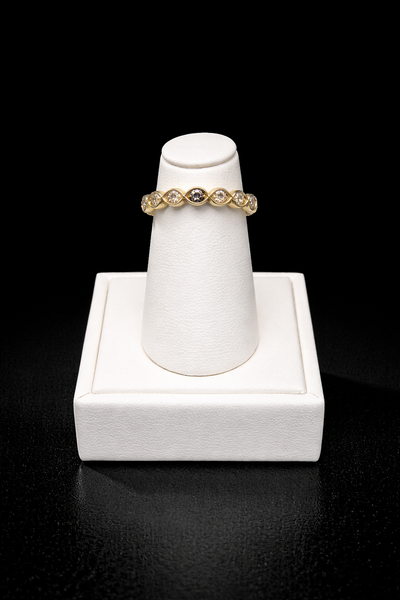 14k Yellow Gold Diamond Wedding Band | FRG001022AYFD