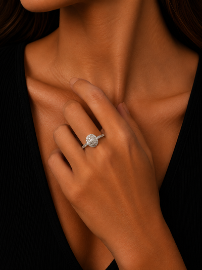 14K White Gold Diamond Ring | TWA5418