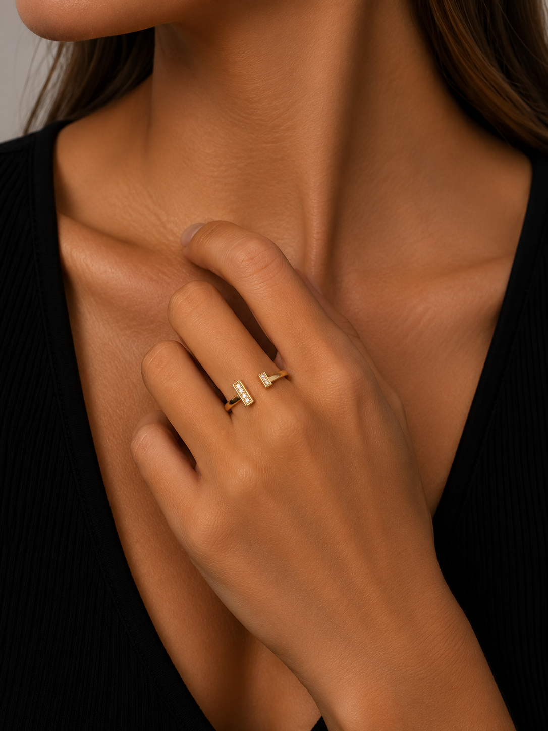New Arrival! 14K Yellow Gold "T" Ring | FRG003862AYD