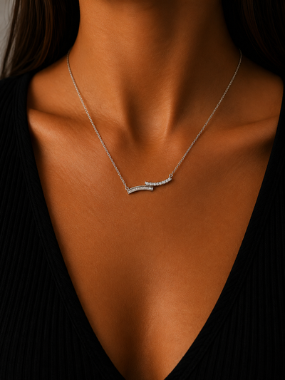 14K White Gold Diamond Pendant | N0013W