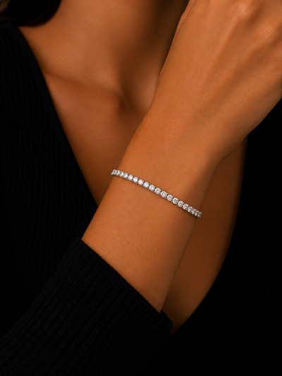14K White Gold Diamond Tennis Bracelet | FBR2269AWD