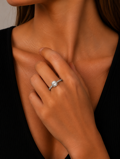 14K White Gold Diamond Engagement Semi-Mount | FRGB1006AWD