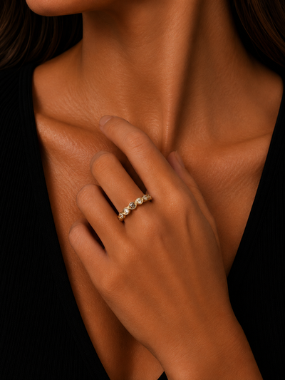14k Yellow Gold Diamond Wedding Band | FRG001022AYFD