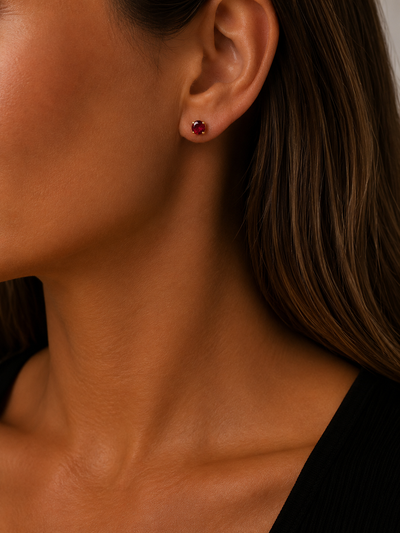 14K Yellow Gold Ruby Studs | FER3150AYR2